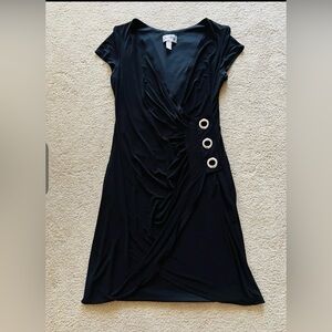 Elegant Black Wrap Dress